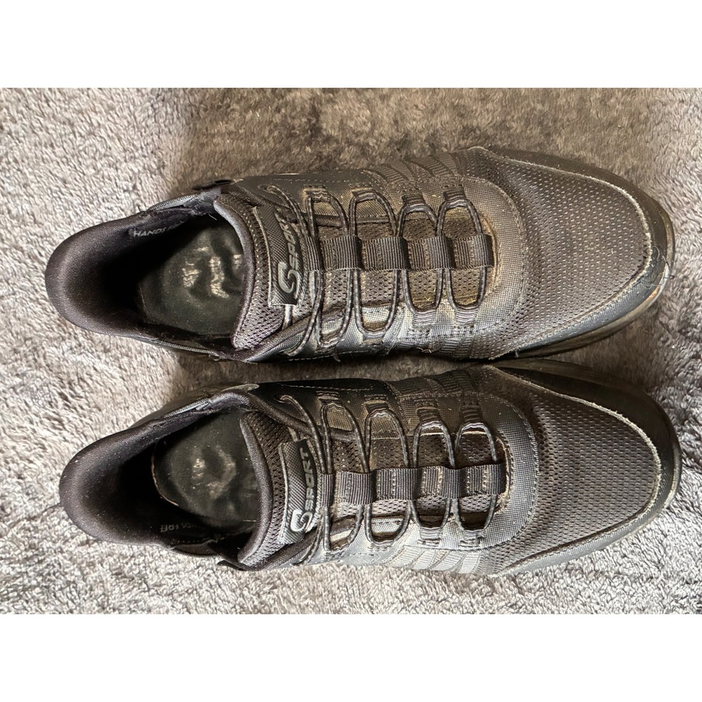 S‎ Sport by Skechers Mens Step-Ins Hands Free Sneakers Black F184-6 Size 9